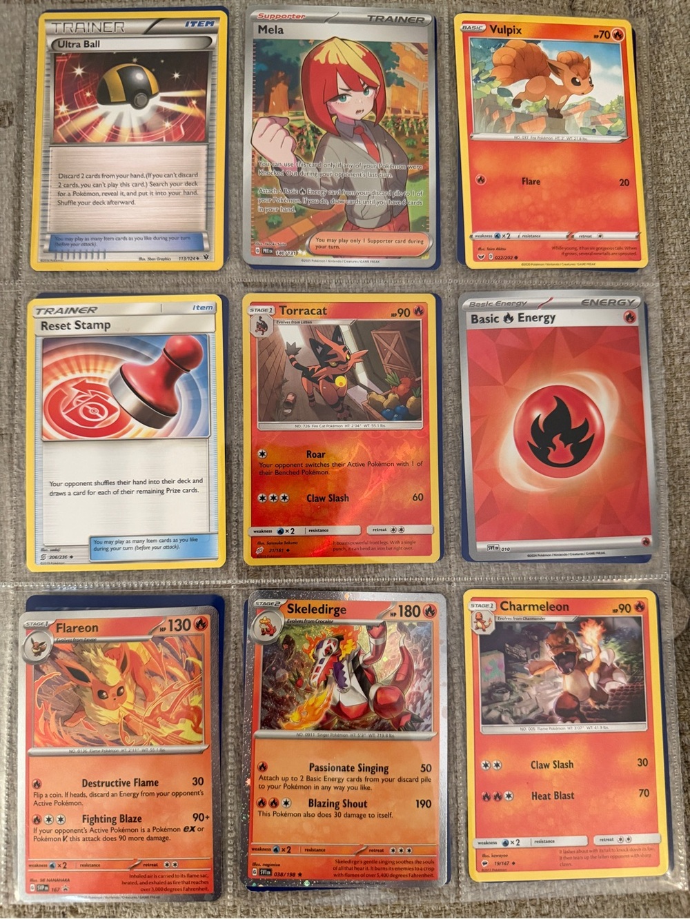 Pokémon Fire-Type Card Lot — vintage, rare, reverse, holo, cosmos  Collector Set